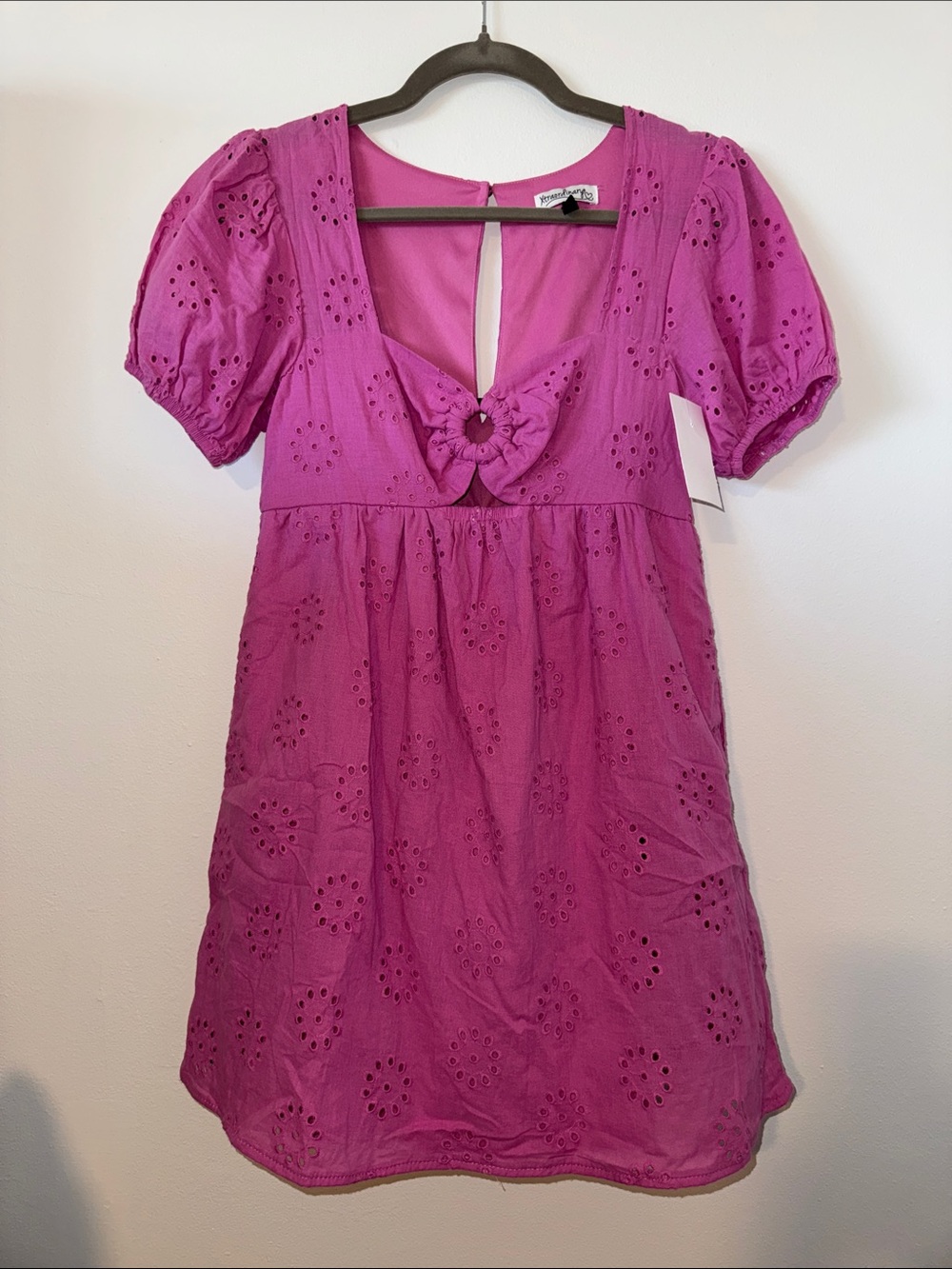 Xtraordinary Eyelet Key-Hole Mini Dress Size S